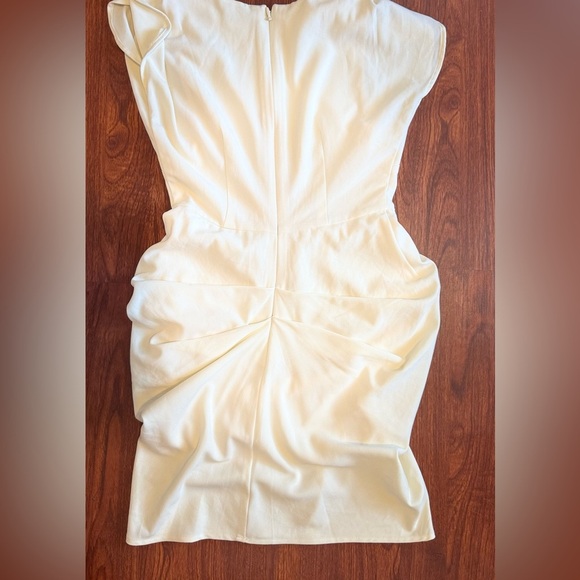 GUESS  Dress Womens Size 6 Ruched Off White - Picture 7 of 10